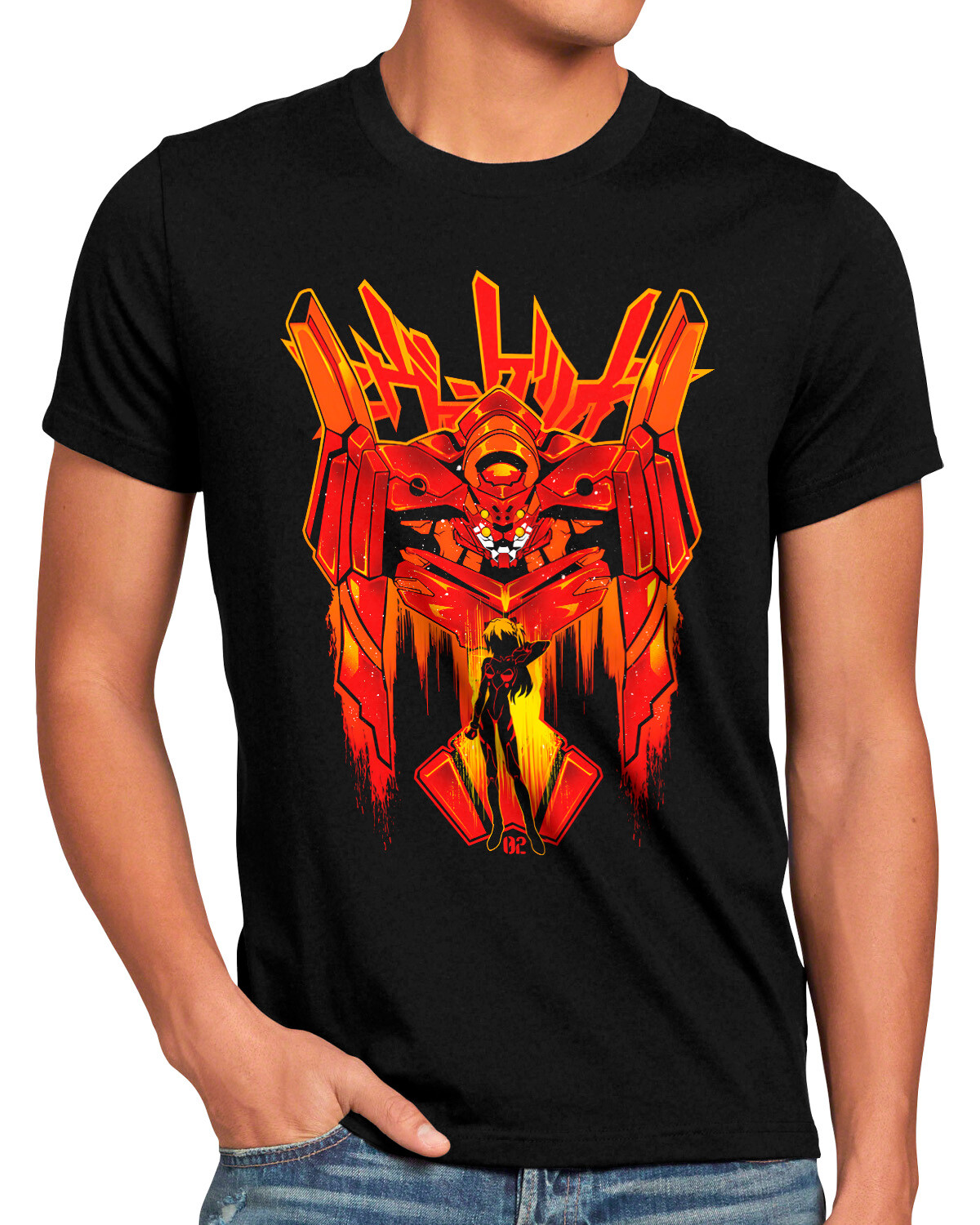 Camiseta hombre EVA Unit 02 shinji tokyo3 neon genesis evangelion