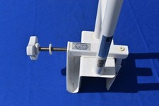 Adjustable Bathtub Safety Rail Shower Grab Bar Handle Stainless Steel White USED