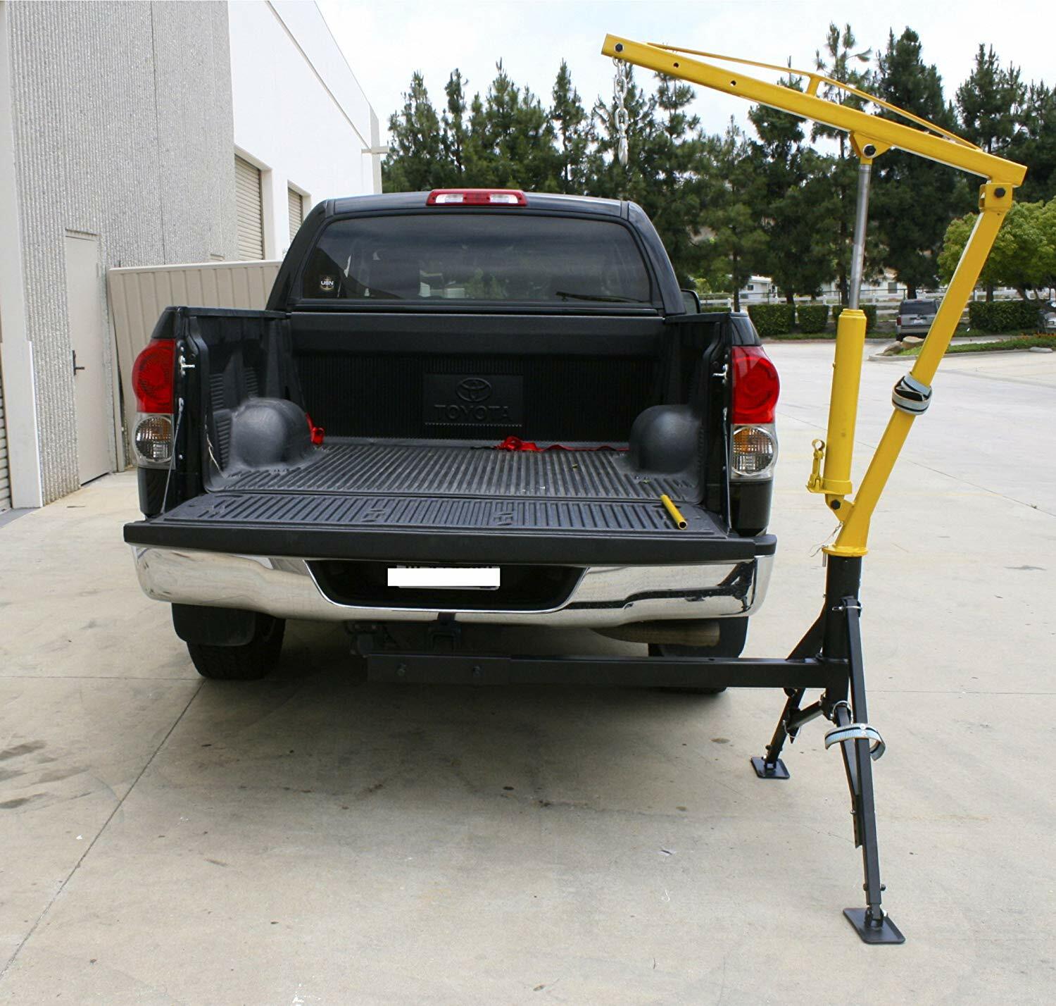 Hydraulic Receiver Hitch Mounted Crane Portable Pickup Truck Lift Push