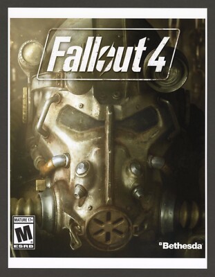 Fallout 4 Xbox Series X/S One PC PS4 PS5 PC Game Small Glossy Art Print Poster