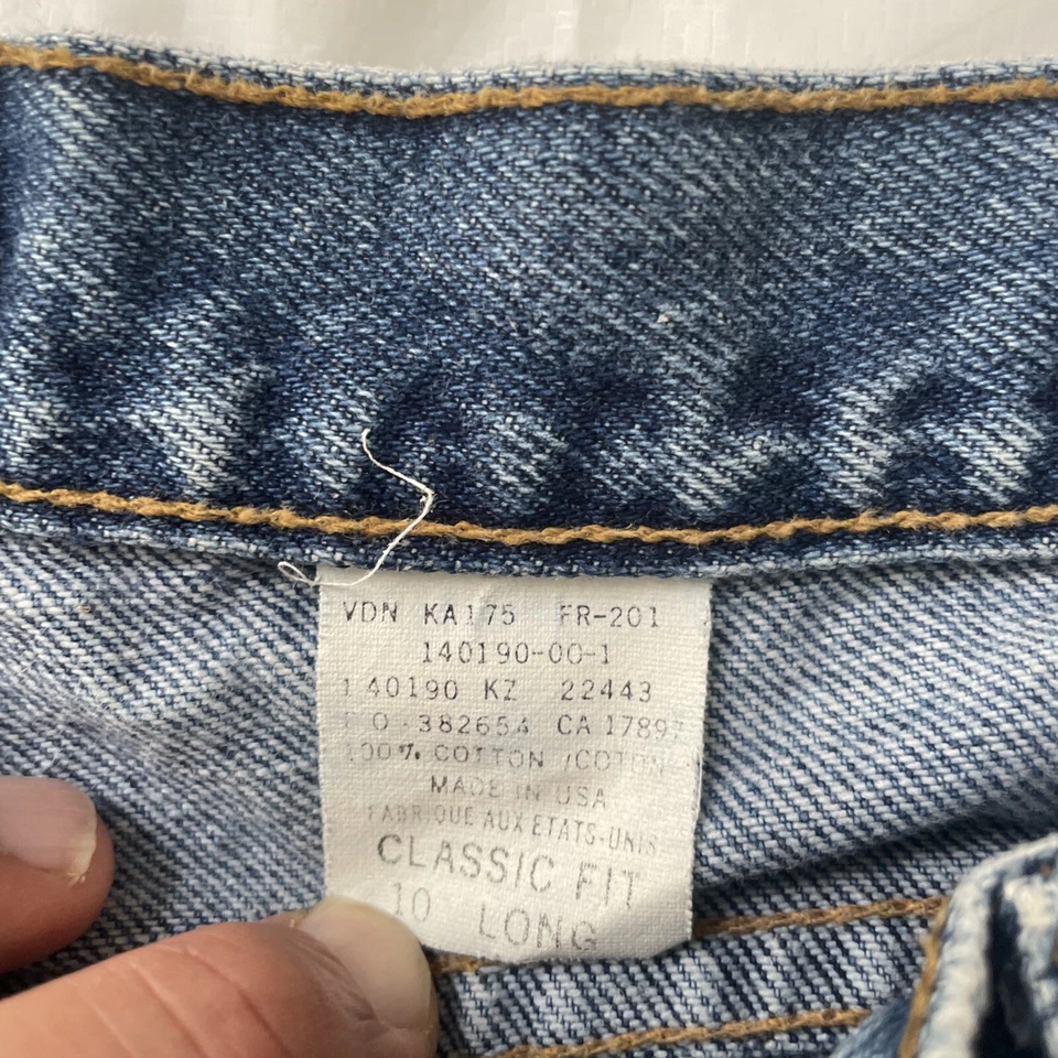 Pantalones de mezclilla holgados Gap años 90 hechos en EE. UU. talla 10 largo lavado claro 28x31,5 pulgadas YKK Foto 2 de 4