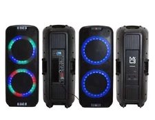 2 MR DJ PBX6500LED & PBX6500S Dual 15” 3-Way Full-Range Powered/Active and