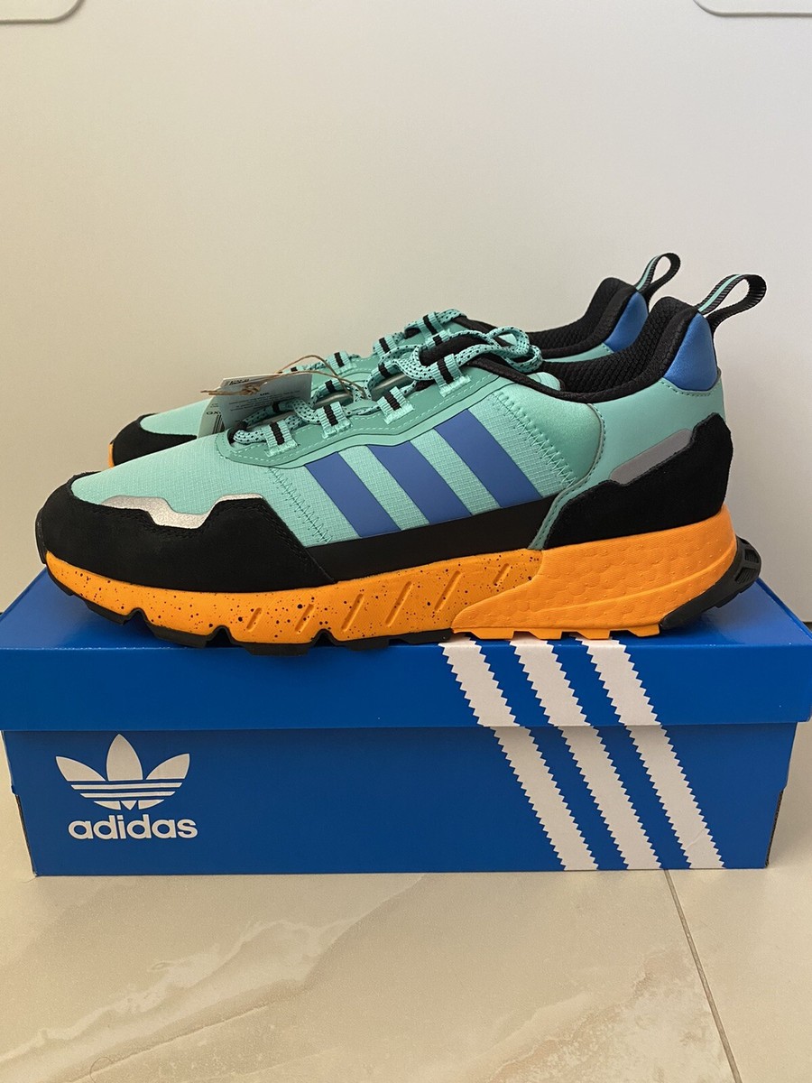Adidas ZX 1K Boost Shoes Acid Mint Orange Black GX6568 Size