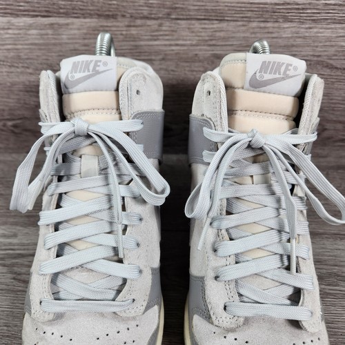 NIKE Dunk Sky HI Grey Suede Leather Hidden Wedge Size UK 6 EU 40 Rare - Picture 7 of 18