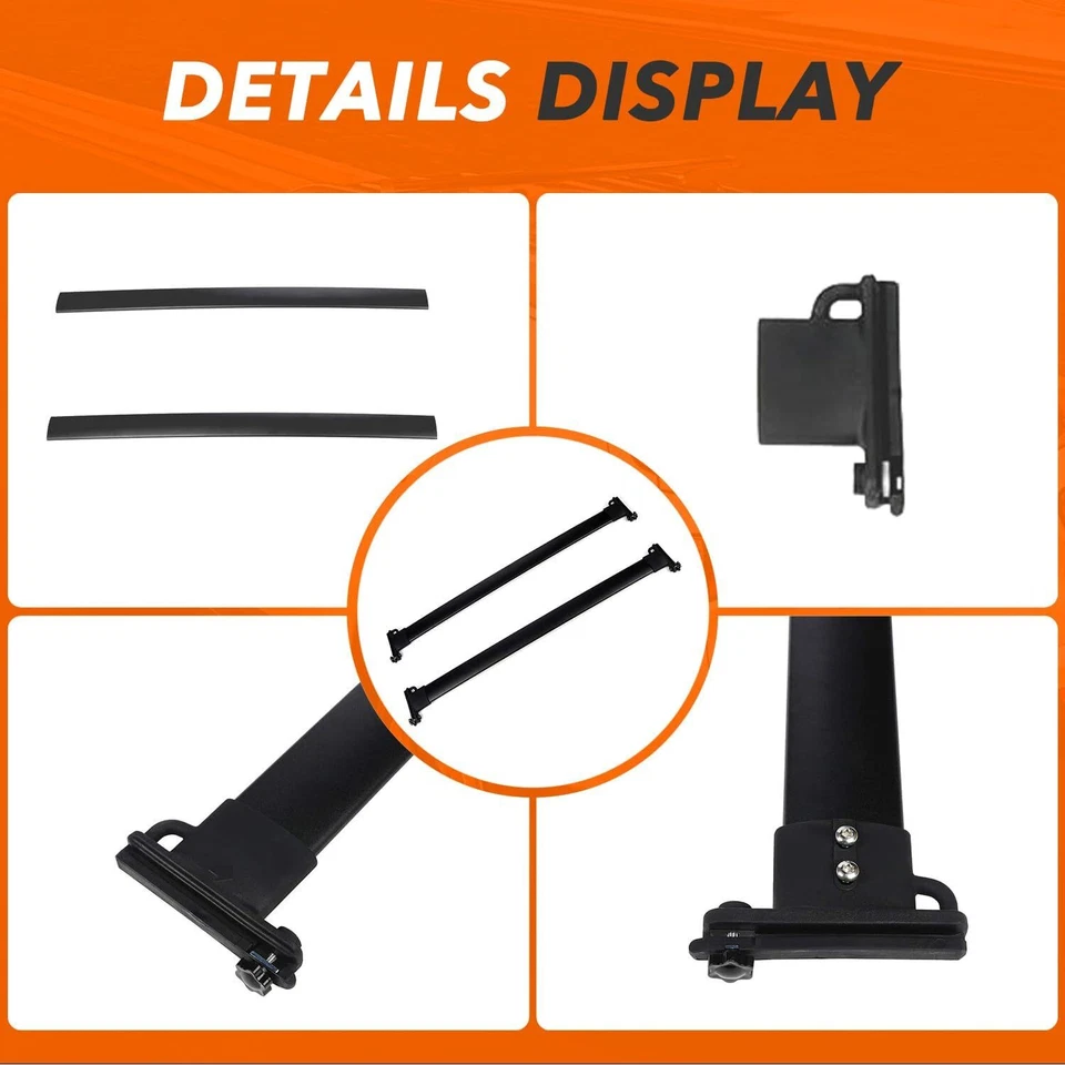 Barra transversal de techo de aluminio para equipaje Ford Expedition 2007-2017 2 piezas Foto 2 de 4