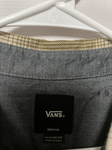 Camicia Vans uomo Monterey III abbottonata marrone e beige a quadri nuova con etichetta taglia M lunghezza 29 - Foto 6 di 9