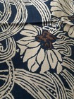 Zepel Mikado 2 Yards 13" Vintage Interior Fabric Cotton Blue Brown Cream Flowers — photo 2