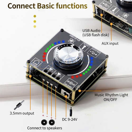 HIFI Bluetooth Digital Audio Amplifier Board 2.0 Channel Power Amplifier 100W*2 - Bild 4 von 13
