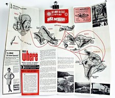 Vintage HAWAII Weekly Guide with Souvenir Maps Folding Brochure Illustrated 1969