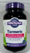 Oregon's Wild Harvest Turmeric Curcumin BioPerine 1350msg 60 Veg Caps 06/26 NEW