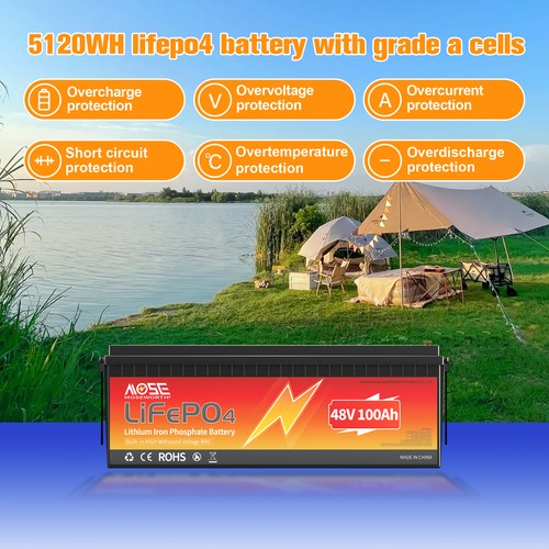 12V 24V 48V 100AH 200AH 300AH LiFePO4 Lithium Battery Deep Cycle for Solar RV - Picture 10 of 33