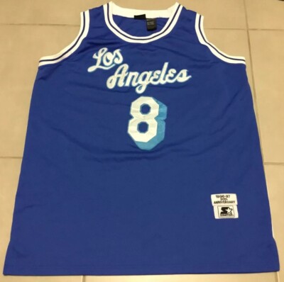 RARE Vtg STARTER 1996-97 Los Angeles Lakers Kobe Bryant 50th ANNIV