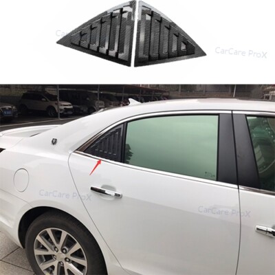 Cover Trim Side Window Louver Shutter 2012-15 Carbon Fiber For Chevrolet Malibu