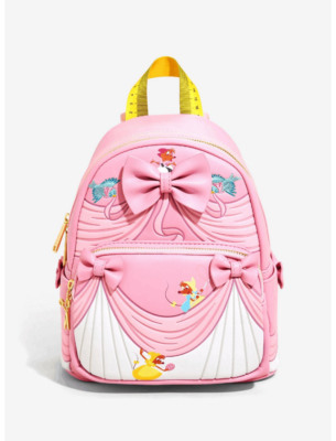 enlarge loungefly disney princess cinderella pink dress mini backpack Dreams Series Womens A cute little bow adds the finishing touch Loungefly Disney Cinderella 75th Anniversary
