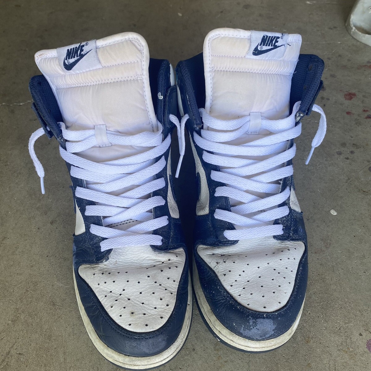 Nike Dunk High Villanova White Midnight Navy 309432 141 Size