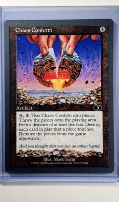1998 MTG Magic the Gathering Unglued UGL #72 Chaos Confetti Vintage WOTC