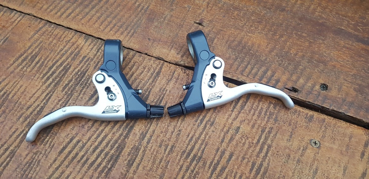 Shimano Deore LX BL-M570 Vbrake brake levers blue 48R | eBay