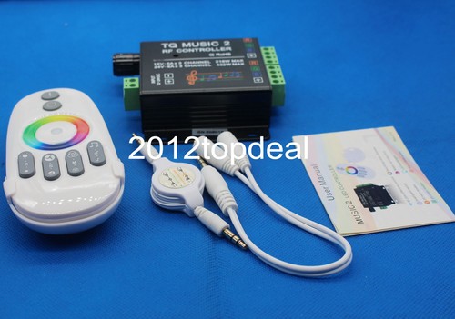 Sound Audio LED RGB RF Music Controller Touch Remote 2 Channel 12-24VDC 18A - Picture 4 of 5