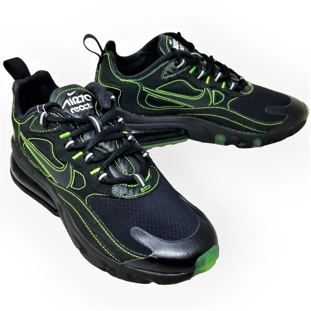 Air max 270 shop react black electric green