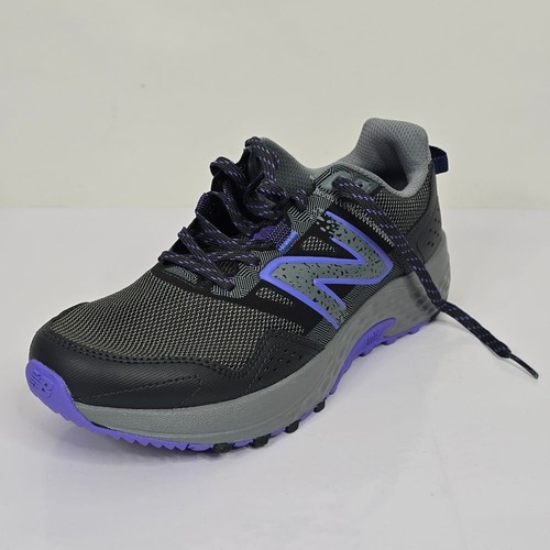 New Balance Gray and Purple 410 V8 Wide Trail Running Sneakers