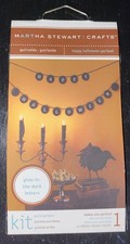 Martha Stewart Crafts HAPPY HALLOWEEN GARLAND Party Kit Glow In Dark Letters