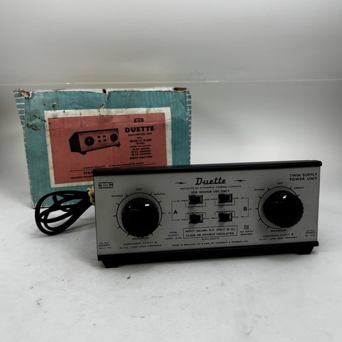 H&M Duette Twin Supply Power Unit Trafo Steuerung Modelleisenbahn OVP