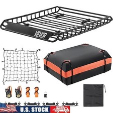 Universal Roof Rack Cargo Carrier Waterproof Bag  Safety Net 200lbs Capacity US