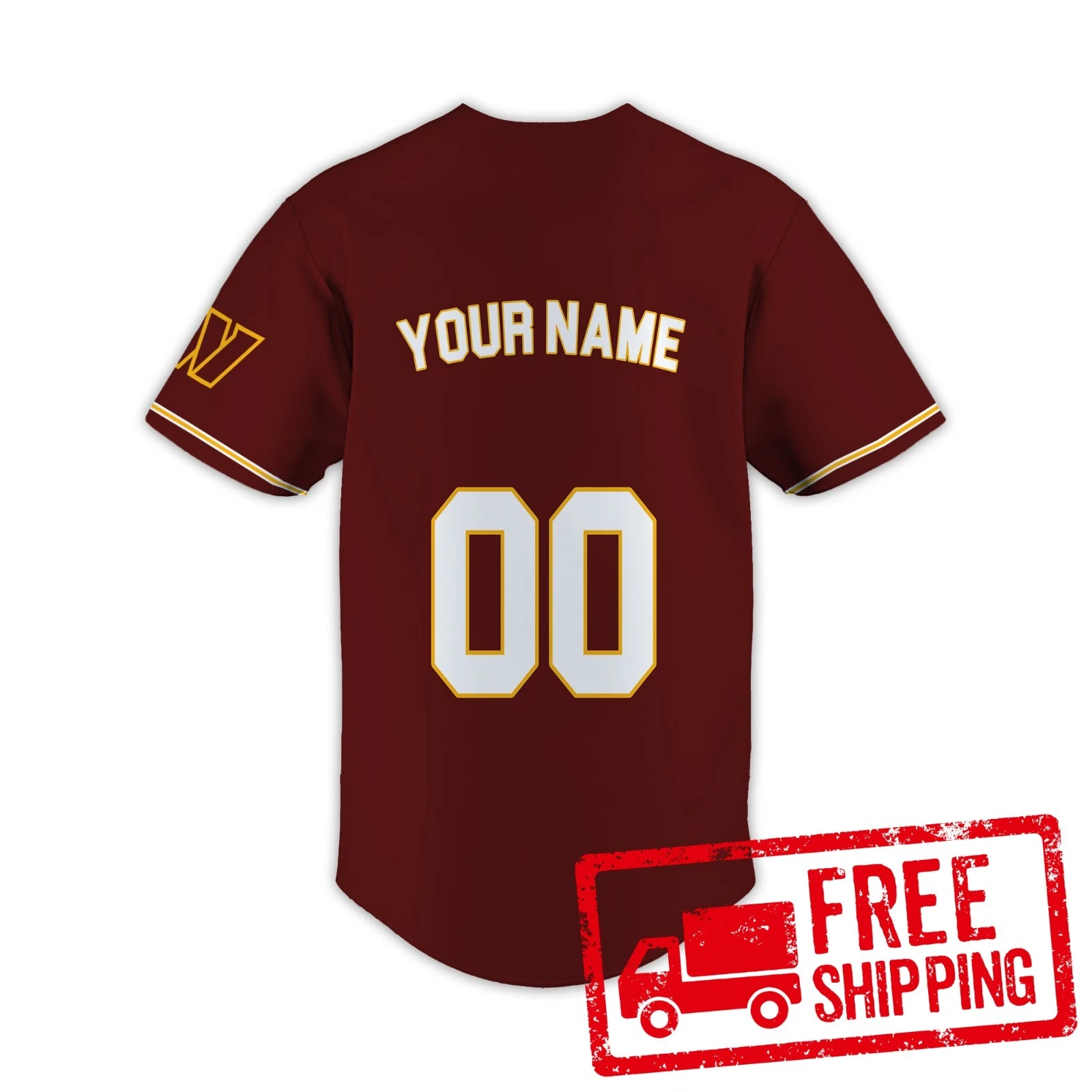 Custom Personalized, Commanderss Team Washington Baseball Jersey
