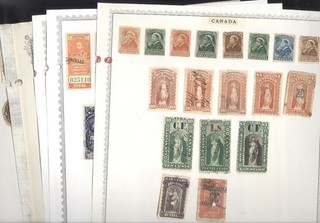 CANADA Revenue & other BOB Stamps hinged on pages