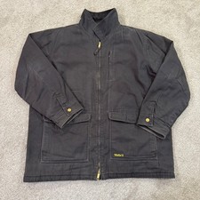 Walls Mens Black Cotton Duck Canvas Lined Work Jacket Chore Coat XL Workwear