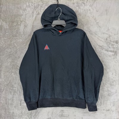 Nike ACG Black Pullover Hoodie Speckled Hem Logo Fleece AT5500-010 Mens Size M