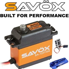 Savox SA-1231SG Tall Digital High Torque Steel Gear Servo + Powerhobby Glitch