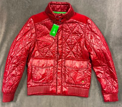 NEW $550 HUGO BOSS GREEN JARBO QUILTED JACKET IN RICH RED SZ M MEDIUM