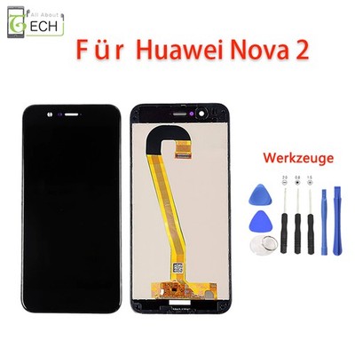 Für Huawei Nova 2 LCD Display mit Rahmen Touch Screen Bildschirm Schwarz