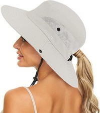 Damen Sonnenhut mit breiter Krempe - UV-Schut...