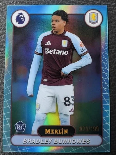 2026 Topps Merlin Premier League Bradley Burrowes Aqua Refractor RC /199 #26
