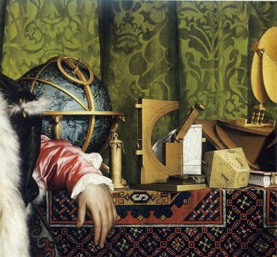 Die Botschafter Detail der Messinstrumente von Hans Holbein jüngerer Kunstdruck