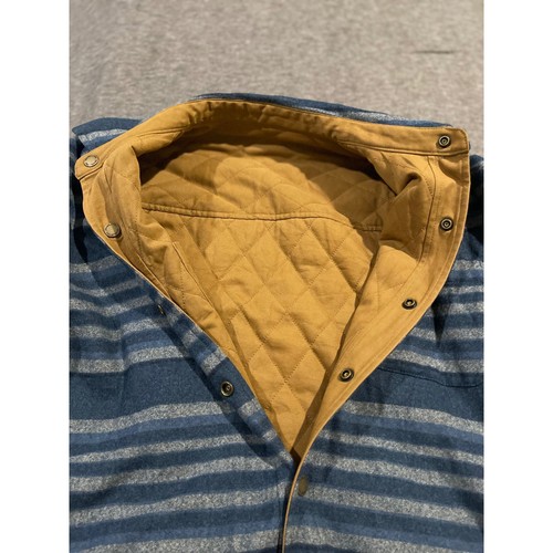 PENDLETON Reversible 100% Wool Blend Quilted Coat Jacket Men's Size M Blue/Khaki - Picture 9 of 15