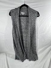 Croft & Barrow gray open-front cardigan sweater vest Size X-Large