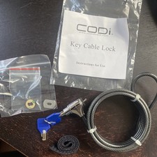 Codi Key Cable Lock w/Two Keys 6.5 feet lengt...