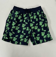VILEBREQUIN Boys Size 12 Swim Shorts Navy With Koala Print Lined Paris France