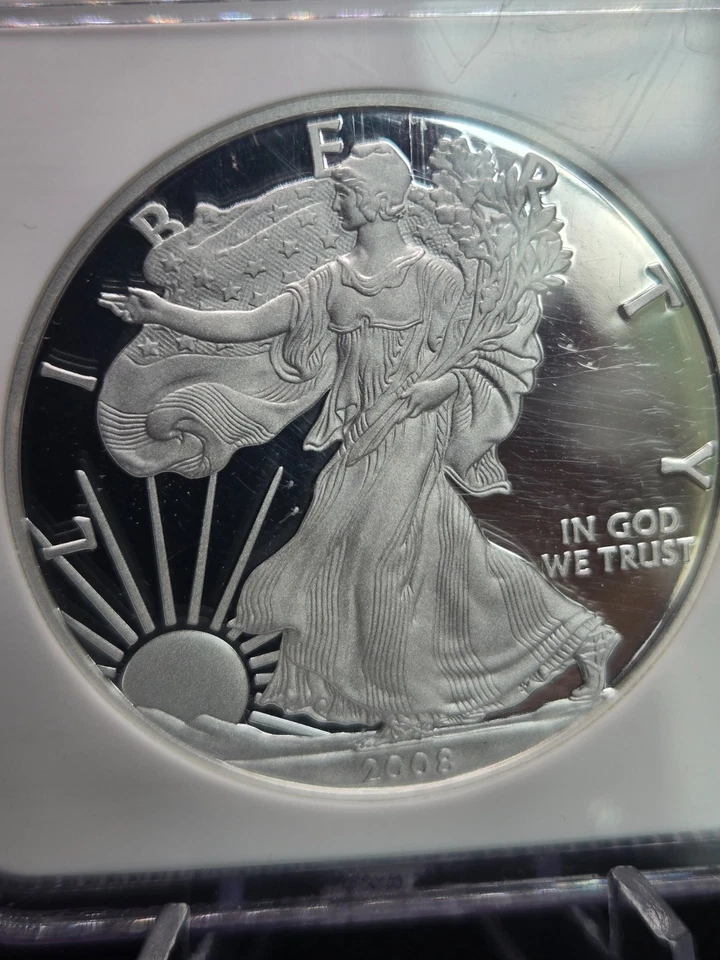 2008-W American Silver Eagle – NGC PF70 Ultra Cameo – Early Release - Image 3 of 4