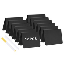 4" x 3" Tabletop Chalkboard Signs, 12 Pcs Small V Shape Table Food Labels