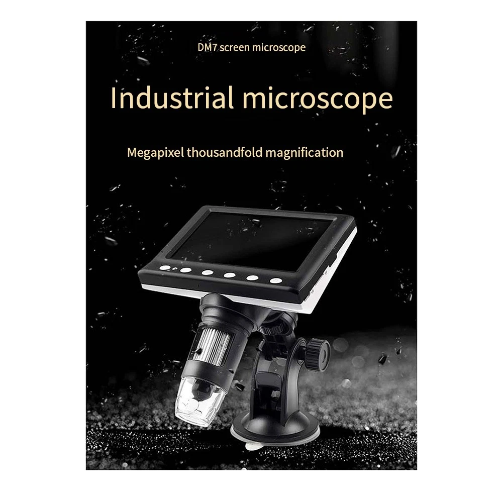 Microscope 4.3 Inch 1000X 960P Video Microscope for Adults Welding with 88028