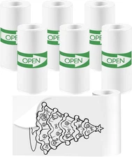 6 Rolls Mini Thermal Printer Sticker Paper, 57X25Mm, High-Contrast Sticker Paper