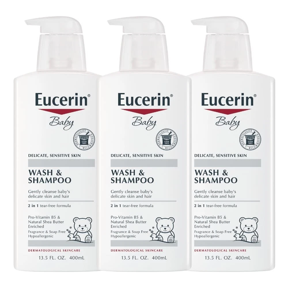 Eucerin Baby Unscented Baby Shampoo and Body Wash, Hypoallergenic, Tear Free ...
Opens in a new wind