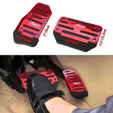 2X Red Non-Slip Automatic Gas Brake Foot Pedal Pad Cover Car Accessories Parts A