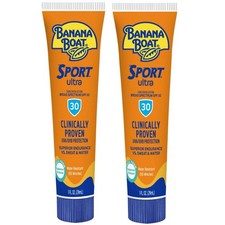 2 Pack Banana Boat Sport Sunscreen Lotion, SPF 30, Water Resistant Sunblock, 1oz