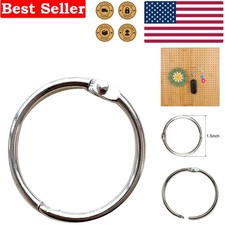 1.5-Inch Nickel-Plated Loose Leaf Binder Rings - 20 Pack for Easy Organization