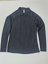 Adidas 1/4 Zip Pullover Womens Medium Black Primegreen Golf Athletic Performance